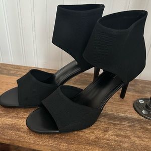 Newbella heels- stretchy upper, peep toe stiletto.